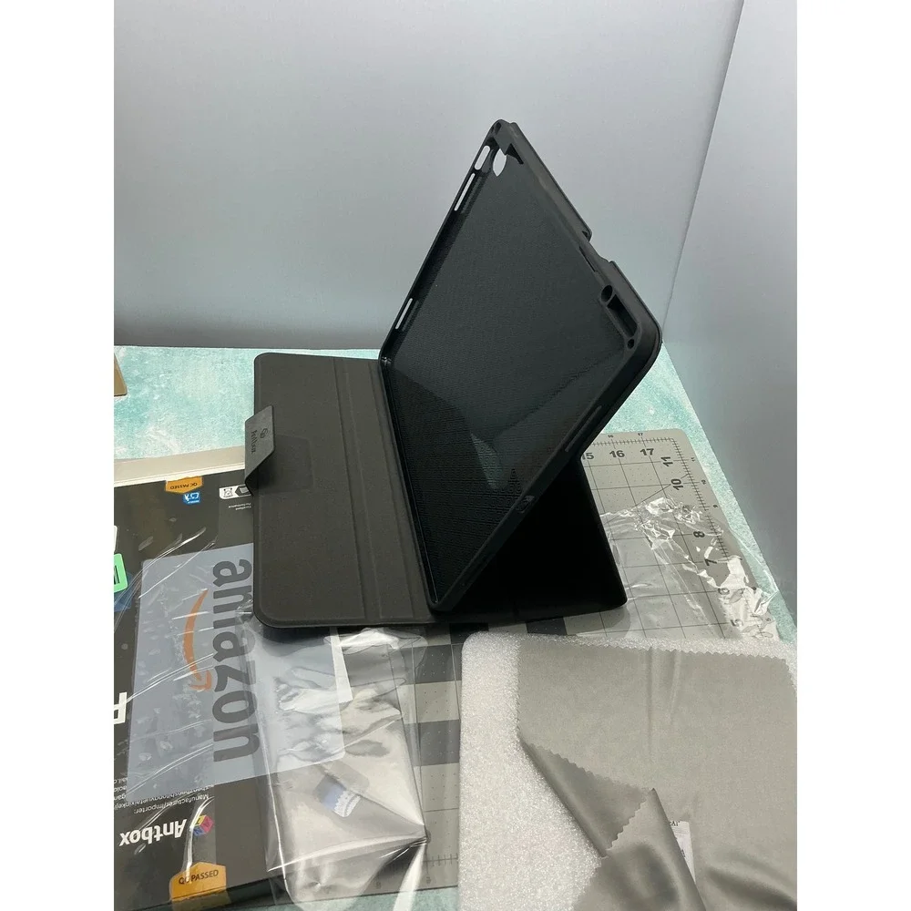 Antbox Black leather Case iPad Air 13 Inch M3 M2 Pencil Holder Auto Sleep‎ Wake